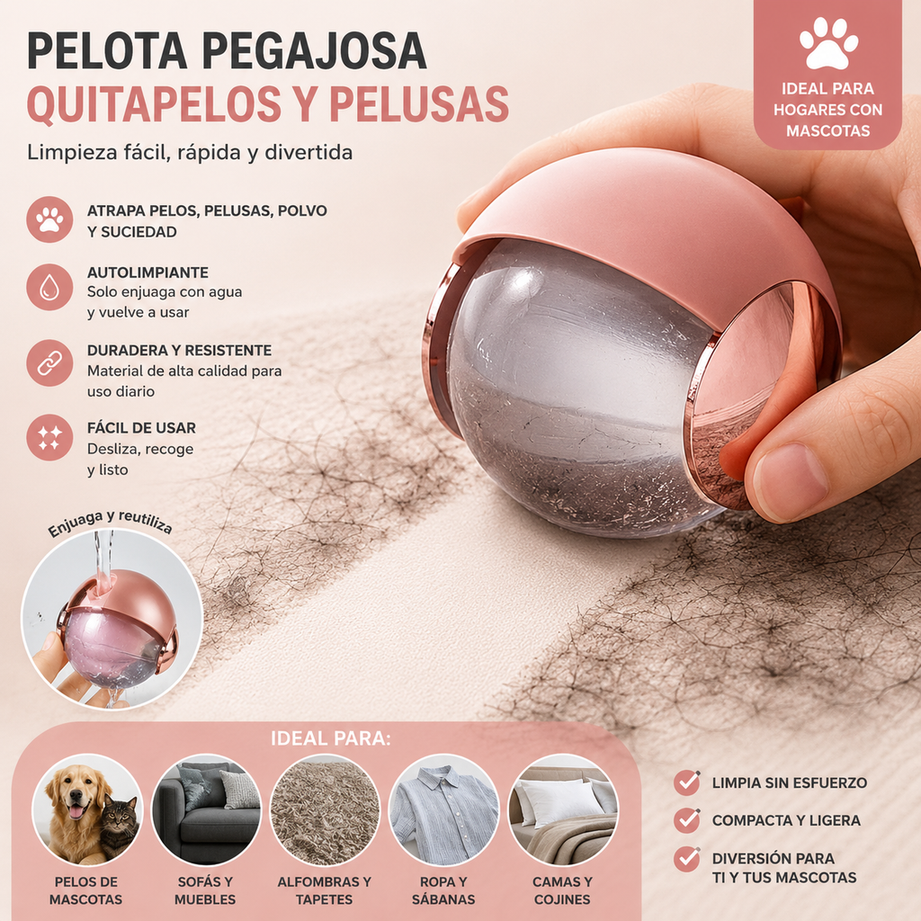 Pelota Quitapelos y Pelusas